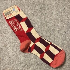 Blue Q Women’s Socks - Red, Cream, and Purple